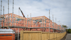 Cranes over Auckland skyline representing active urban development and growth opportunities for property investors